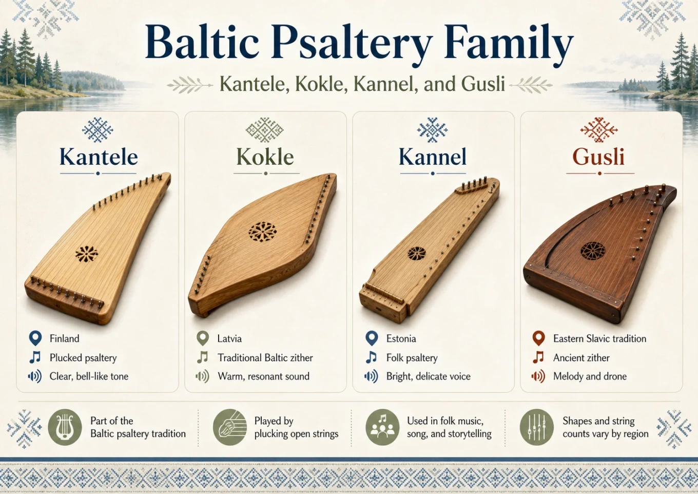 Baltic Psaltery Family: Kantele, Kokle, Kannel, and Gusli