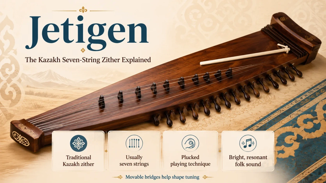Jetigen: The Kazakh Seven-String Zither Explained